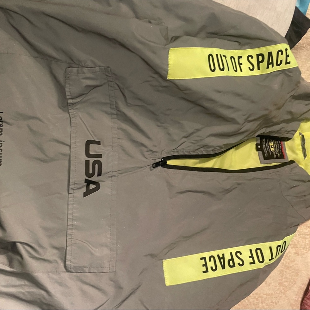 Gray and Neon 'Out of Space' Reflective Jacket